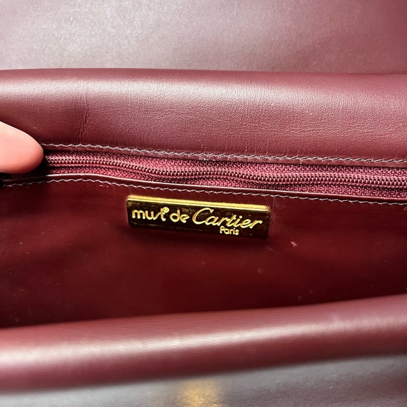 Cartier Must De Cartier Envelope Bordeaux Shoulder Bag - Picture 12 of 12